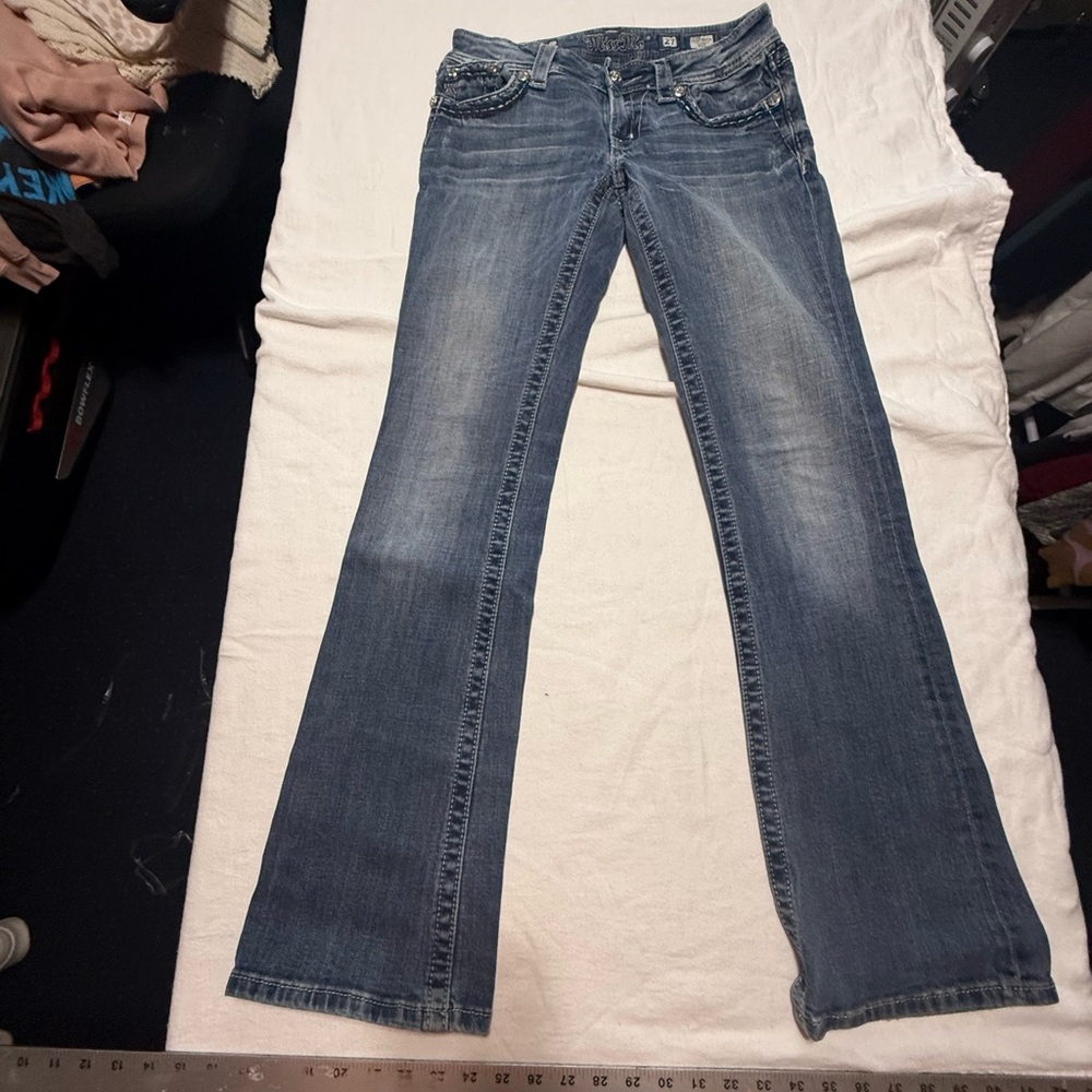 Miss Me Faded Blue Boot Cut Jeans Size‎ 27